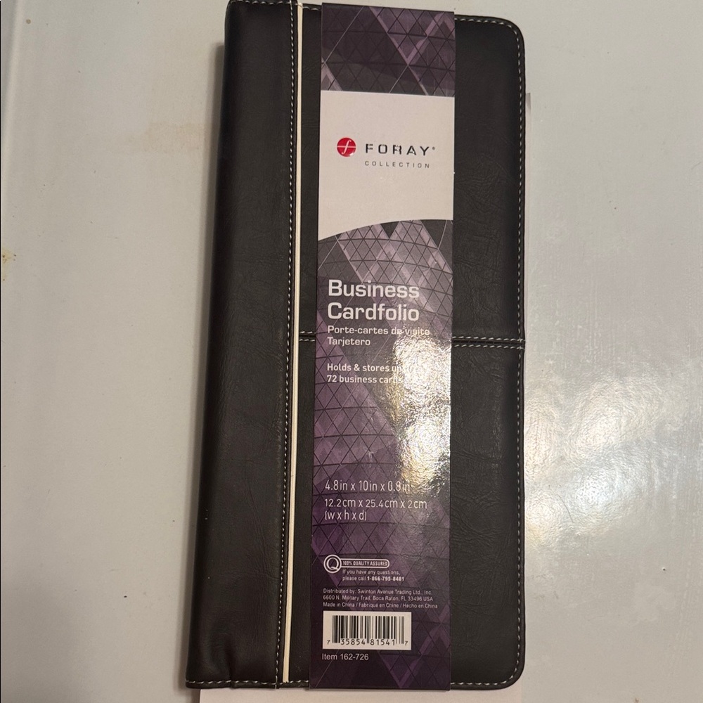 Foray Business Cardfolio Business Card Holder Brown